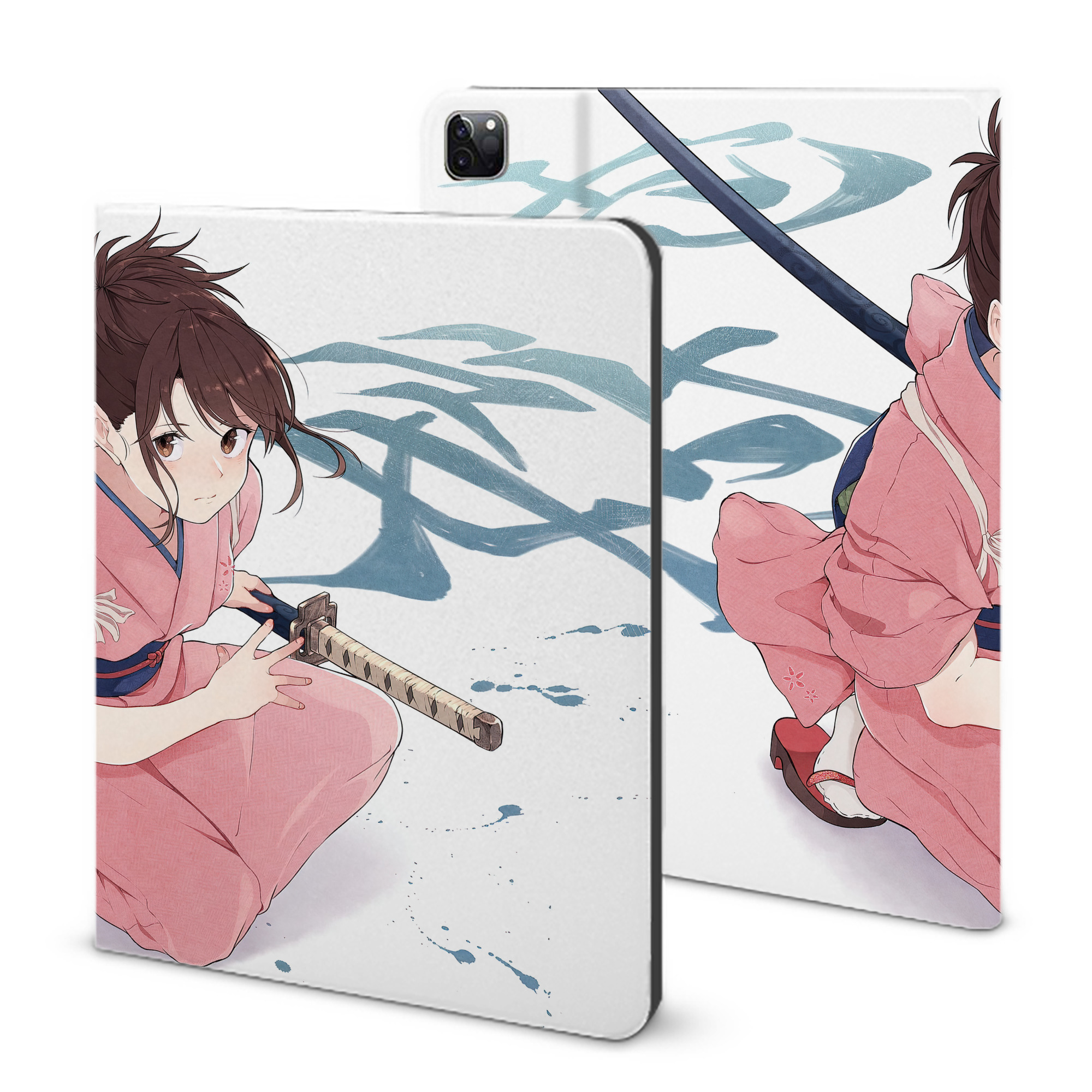 ぎんたま 坂田銀時（さかたぎんとき） 神楽 志村新八（しむら しんぱち） GINTAMA Sakata Gintoki Kagura Shimura Shinpachi IPad ケース ブック型 PUレザー TPU 耐衝撃 軽量 薄型 ペン収納なし 全面保護 IPad 各モデル対応